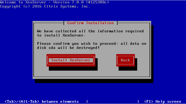 Figure 53 - Select “Install XenSever” to start installation.png